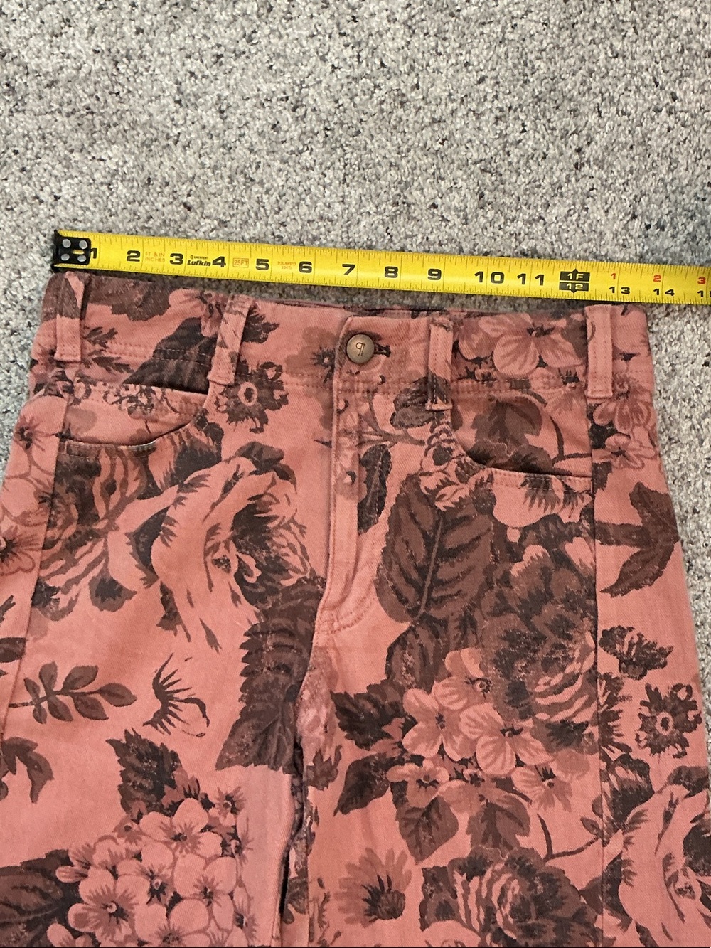 Pilcro Adi Floral Wide-Leg Pants ~ Vintage Rose - Picture 5 of 10